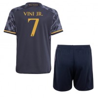 Dječji Nogometni Dres Real Madrid Vinicius Junior #7 Gostujuci 2023-24 Kratak Rukav (+ Kratke hlače)